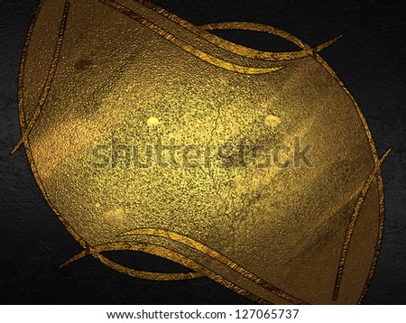 Design template - Gold and black texture with golden ornaments