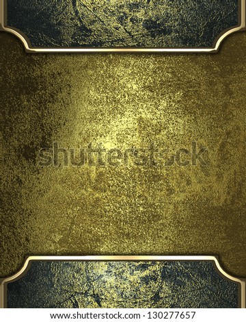 Design template - Old gold background with antique gold edges.