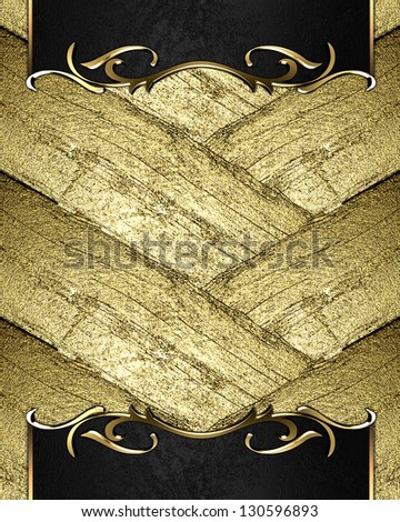 Design template - Design template - Abstract background with a beautiful edges and gold trim