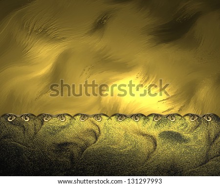 Abstract gold background with yellow background and gold trim