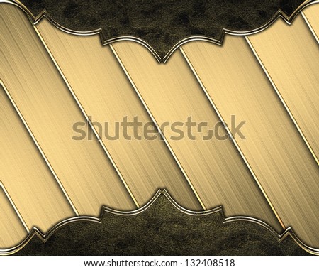 Golden background of the bands with beautiful golden edges