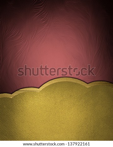 Dark red background with a yellow plate for inscriptions. Design template