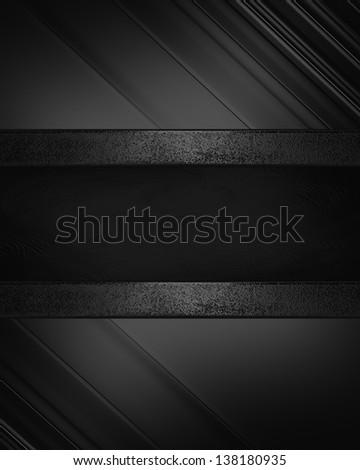 Design template. Beautiful black background with black nameplate