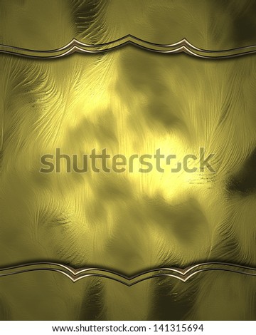 Design template - Abstract gold background with gold edges and gold trim. Design for website