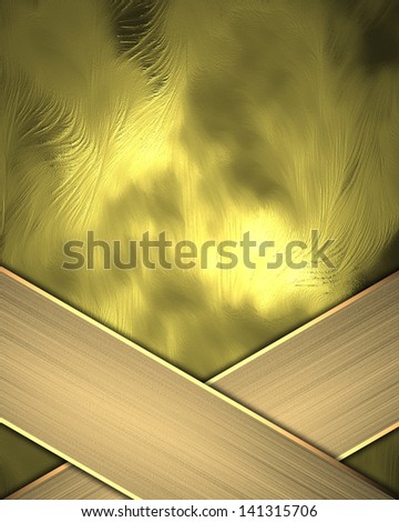 Design template - Abstract gold background with gold ribbons. Design for website