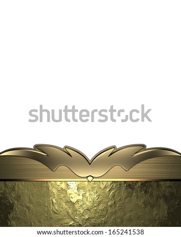 White background with gold edges with gold trim. Design template