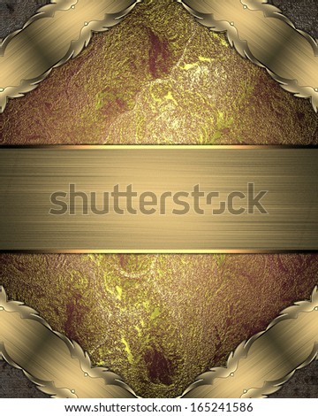 Red gold background with gold ribbon on edges and gold ribbon. Design template