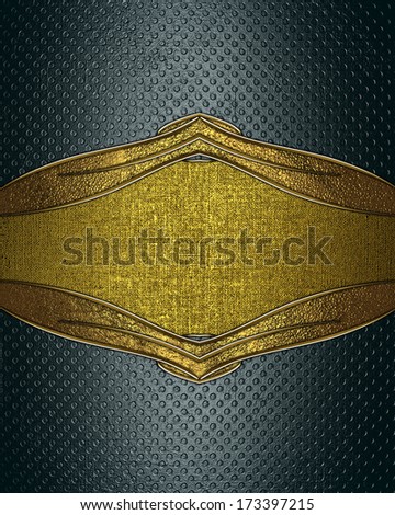Grunge background with gold cutout for text. Design template
