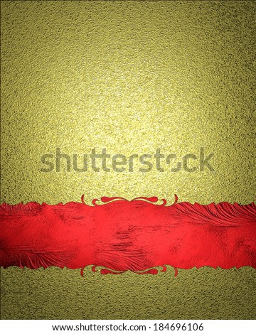 Grunge gold background with a red sign patterns. Template design. website Templates