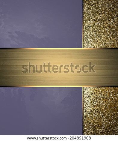 Abstract template with gold edge. Design template. Design site