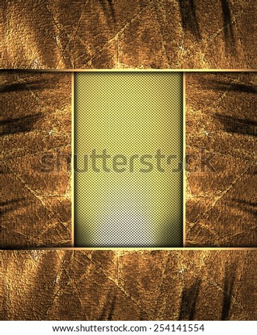 Grunge metal frame with golden mean. Template for design. Template for the site