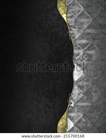 Black texture with metal texture on edge. Template for design. Template for site