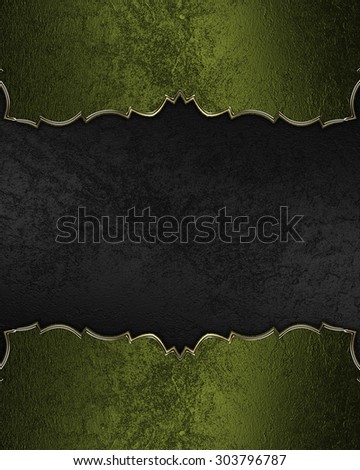 Grunge green texture with black frame. Element for design. Template for design. copy space for ad brochure or announcement invitation, abstract background