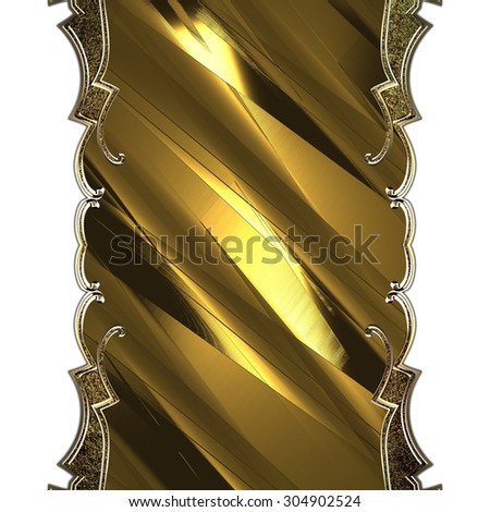 Gold frame with gold trim. Element for design. Template for design. copy space for ad brochure or announcement invitation, abstract background