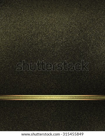 Black nameplate with gold line Element for design. Template for design. copy space for ad brochure or announcement invitation, abstract background