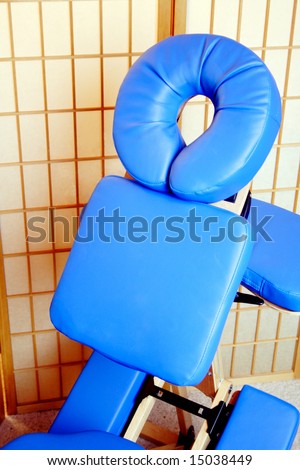 Blue massage chair