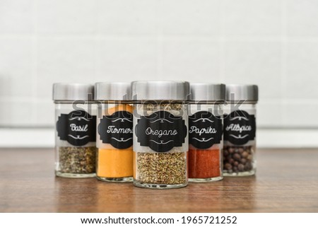 Similar – Image, Stock Photo Baskets with dried spices on marketplace