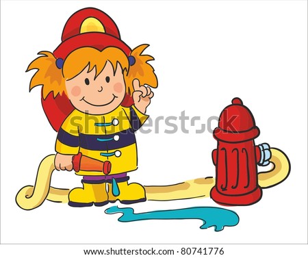 vector illustration- fireman