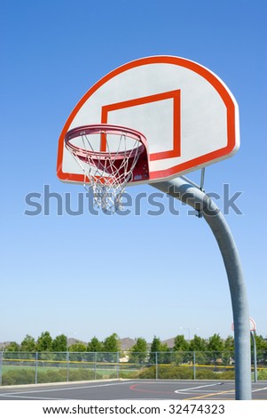 Basketball court on the black top