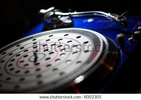 blue turntable dj club dance