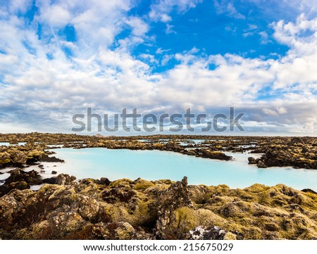 Geothermal pool in Blue lagoon, Iceland.