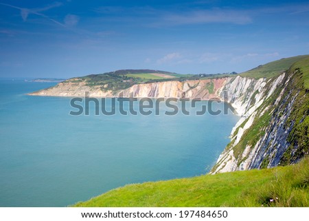 Alum Bay Isle of Wight next to the Needles tourist attraction