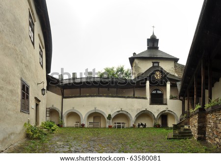 interior photo of Niedzica castle also known as Dunajec Castle in Poland Zdjęcia stock © 