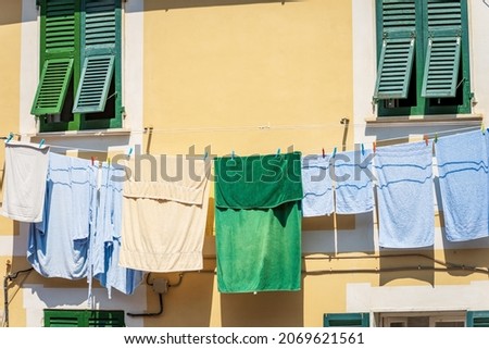 Similar – Image, Stock Photo clothespins on a clothesline