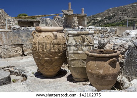 Clay jars at Knossos palace