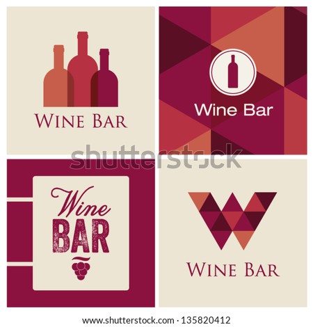 wine bar restaurant illustration