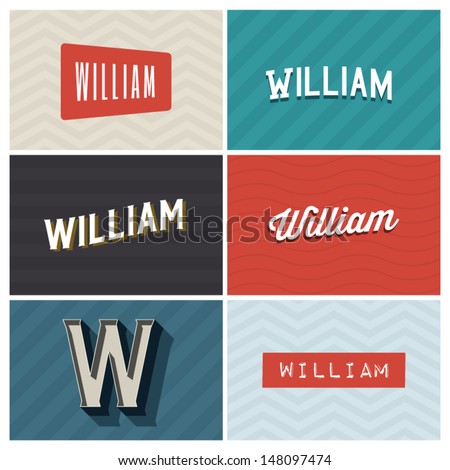 name william, graphic design elements