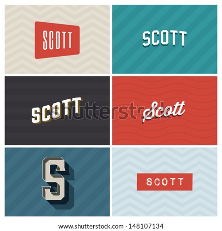 name scott, graphic design elements