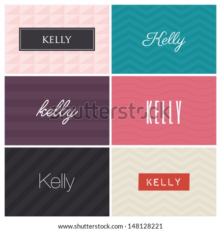 name kelly, graphic design elements