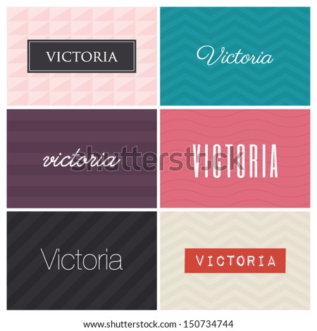 name victoria, graphic design elements