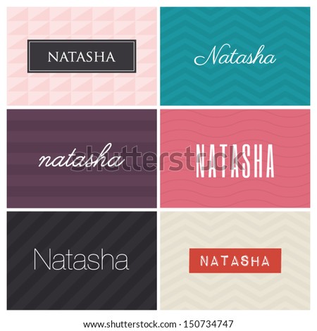 name natasha, graphic design elements