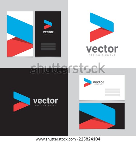 Design element with two business cards - 07