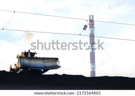 a caloric power plant or thermal power plant to generate energy Foto stock © 
