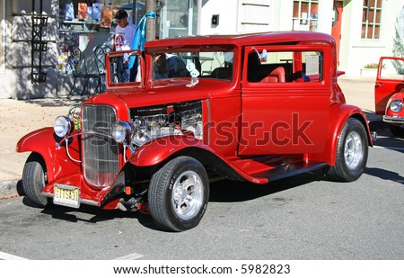 An antique car show in a small town in New Jersey