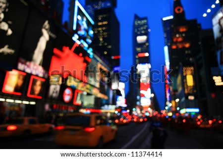 The Times Square - out of focus effect - perfect for stock image