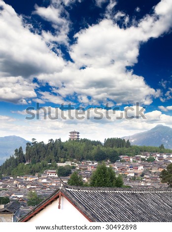 A historical town Lijiang China, named as a World Cultural Heritages by UNESCO in 1997.