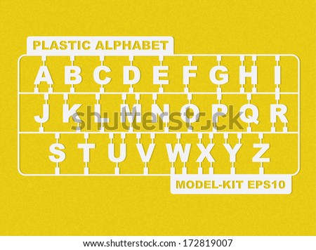 Plastic model-kit alphabet