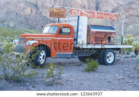 NELSON , USA - NOV 25 : Old Coca cola truck in Nelson Nevada ghost town on November 25 ,2012