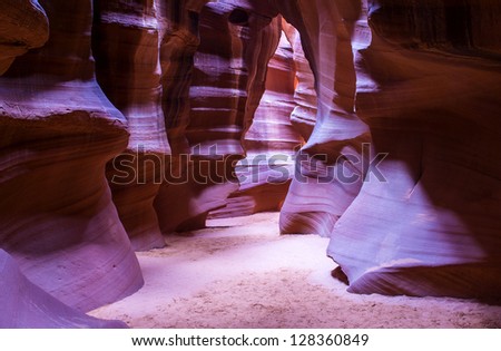 Antelope Canyon is a slot canyon located on Navajo land near Page, Arizona.