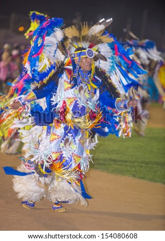 BARONA , CALIFORNIA - AUG 31:Native American men takes part at the Barona 43rd Annual Barona Powwow in California on August 31 2013 ,Pow wow is native American cultural gathernig event.