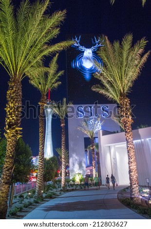 LAS VEGAS - AUG 23 : The SLS Hotel & casino in Las Vegas on August 23 2014 ,The hotel reopened on August 23, 2014. after a $415 million renovation as part of SBE\'s chain of SLS hotels.