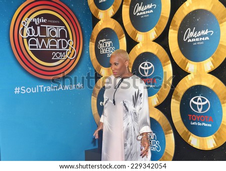 LAS VEGAS - NOV 07 : Singer Liv Warfield attends the 2014 Soul Train Music Awards at the Orleans Arena on November 7, 2014 in Las Vegas, Nevada.