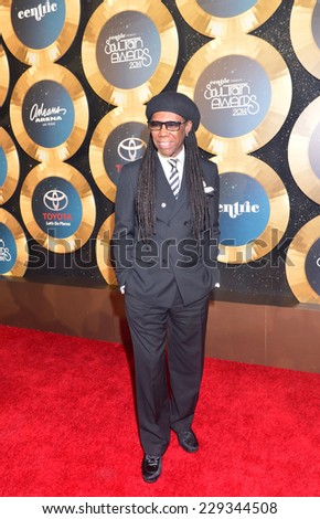 LAS VEGAS - NOV 07 : Recording artist Nile Rodgers attends the 2014 Soul Train Music Awards at the Orleans Arena on November 7, 2014 in Las Vegas, Nevada.
