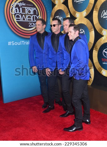 LAS VEGAS - NOV 07 : The Tenors attends the 2014 Soul Train Music Awards at the Orleans Arena on November 7, 2014 in Las Vegas, Nevada.