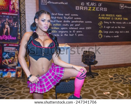LAS VEGAS - JAN 23 : Adult film actress Peta Jensen attends the 2015 AVN Adult Entertainment Expo at the Hard Rock Hotel & Casino on January 23, 2015 in Las Vegas.