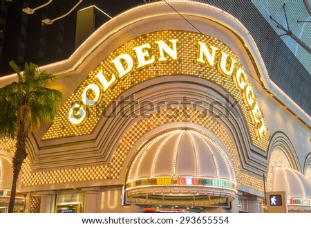 LAS VEGAS - MAY 17 : The Golden Nugget hotel and casino in downtown Las Vegas on May 17, 2015. Golden Nugget is the largest hotel in the downtown area, with a total of 2,345 rooms.